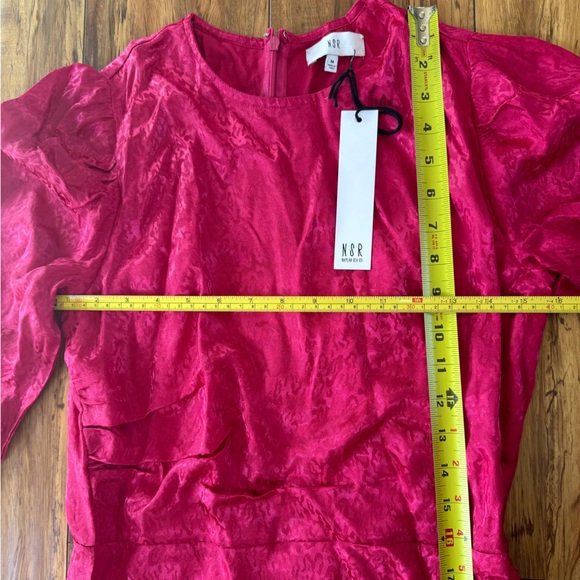 NWT ANTHROPOLOGIE | NSR ANIMAL PRINT SATIN
RUCHED PUFF SLEEVE MINI DRESS - Picture 6 of 10